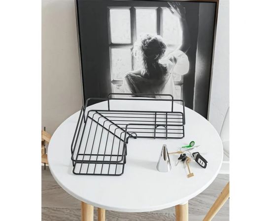 Полка для ванной ZDK Homium черный, размер 26.5x26.5x6 см shelf3black – изображение 2