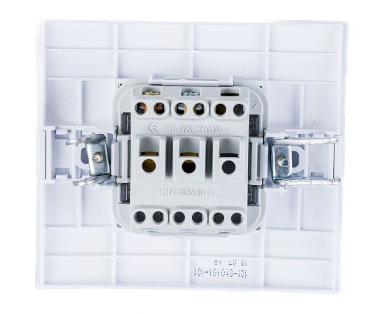 1-клавишный выключатель MONO ELECTRIC Eco, с подсветкой, белый/белый 101-010101-101 – изображение 2