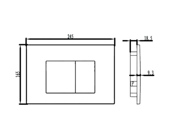 Универсальная клавиша смыва, матовый хром IDDIS Unifix 030 UNI30M0i77 – изображение 2