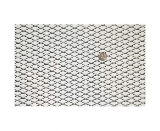 Cетка ПВЛ просечно вытяжная стальная неокрашенная для мебели, ограждения лестниц, стеллажа, фасада, защиты Фабрика сеток ""Железный слон"" Лофт ромб 30x12 мм, перемычка 1x3 мм, 1250x2000 мм PVS000138-2 – изображение 3