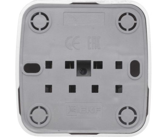 1-местная розетка EKF Минск ОП 16А с заземлением, белая, Basic SQEGR16-028-10 – изображение 3