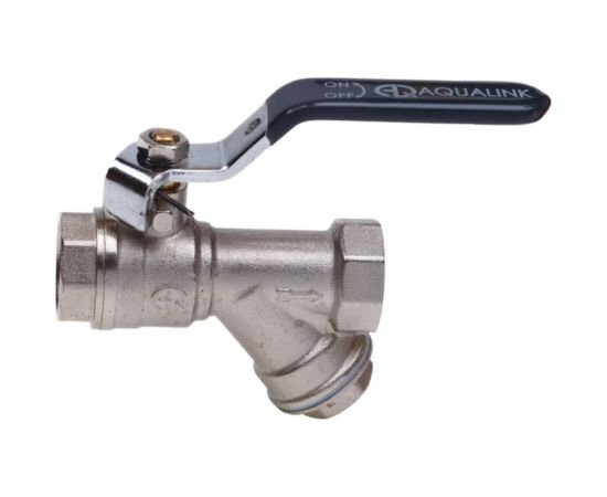 Шаровой кран AQUALINK вн-вн 1 Vs с фильтром ручка 2065 – изображение 3