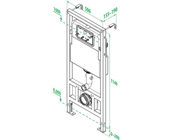 Рамная инсталляция для подвесного унитаза IDDIS Neofix NEO0000I32 – изображение 3