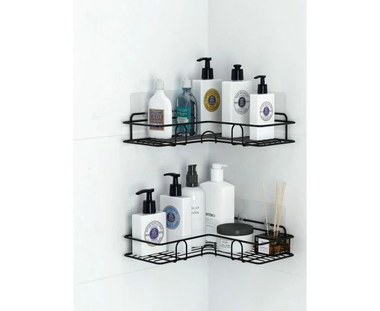 Полка для ванной ZDK Homium черный, размер 26.5x26.5x6 см shelf3black – изображение 3