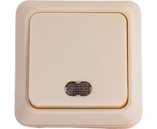 Одноклавишный выключатель TDM открытой установки с подсветкой, слоновая кость Ладога SQ1801-0010 – изображение 3