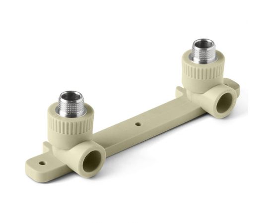 Комбинированный двойной угольник с креплением PRO AQUA PP-R НР белый, 20 мм, 1/2"" PA280108Pb – изображение 3