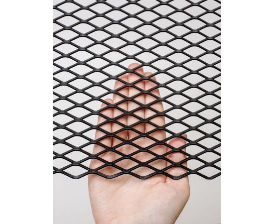 Cетка ПВЛ просечно вытяжная стальная неокрашенная для мебели, ограждения лестниц, стеллажа, фасада, защиты Фабрика сеток ""Железный слон"" Лофт ромб 30x12 мм, перемычка 1x3 мм, 1250x2000 мм PVS000138-2 – изображение 4