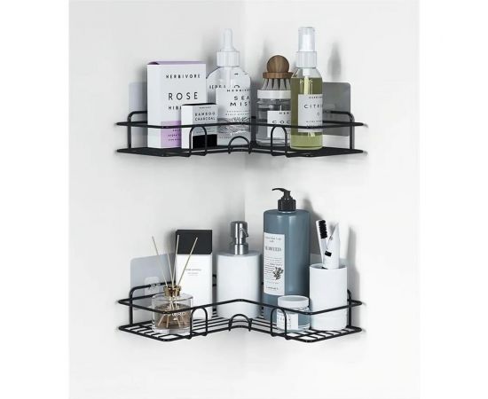 Полка для ванной ZDK Homium черный, размер 26.5x26.5x6 см shelf3black – изображение 4