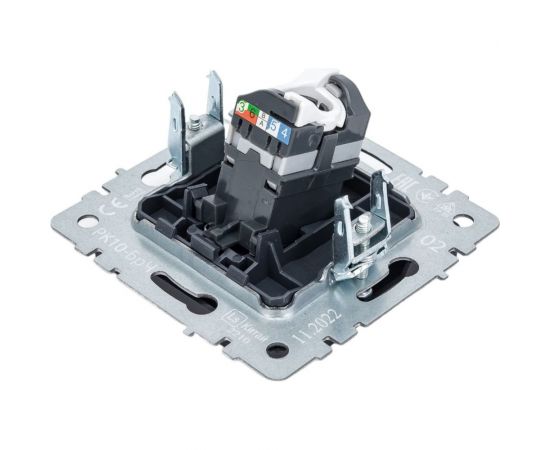 Компьютерная розетка rj45 IEK Brite рк10-брч категория 5e, черный BR-K10-1-K02 – изображение 4