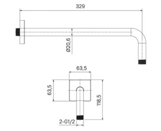 Кронштейн для верхнего душа IDDIS Slide хром ID SLI39CSi61 – изображение 4