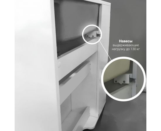 Тумба с раковиной 1Marka Laura 40Н 1д. белый глянец R У85928 – изображение 4