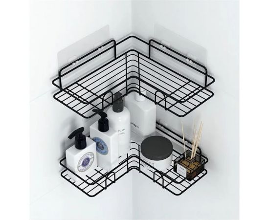 Полка для ванной ZDK Homium черный, размер 26.5x26.5x6 см shelf3black – изображение 5