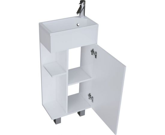 Тумба с раковиной 1Marka Laura 40Н 1д. белый глянец R У85928 – изображение 5