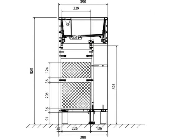 Тумба с раковиной 1Marka Laura 40Н 1д. белый глянец R У85928 – изображение 9