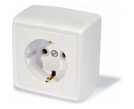 Розетка ООО МПО Электротехника открытой установки 1 местн. с з/к з/шторкой 2742 