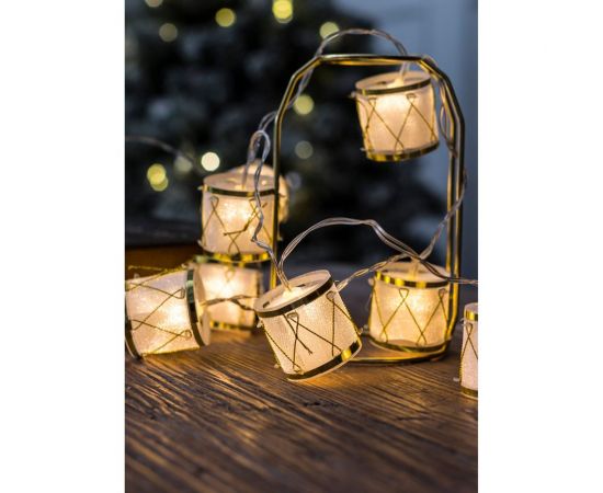 Гирлянда-барабаны КОСМОС пластик 5x4cм 10LED, KOC_GIR-B117 