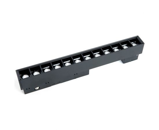 Светодиодный магнитный светильник FERON MGN300 трековый низковольтный 12W, 1080 Lm, 3000К, 30 градусов, черный 41934 