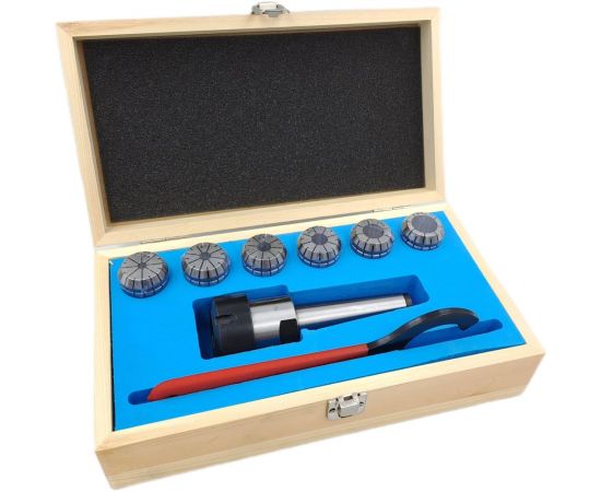 Патрон цанговый КМ3 с набором цанг ЕR 32 6 шт, 6-20 мм TORNERI 041903 