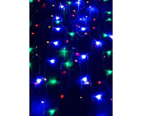 Гирлянда-дождь КОСМОС 1,5x1,5м, 144LED, RGB, прозрачный провод, 8 режимов, от 220V, KOC_CUR-V106 