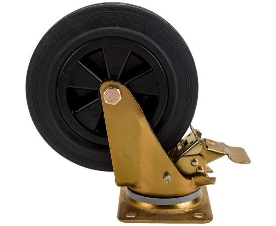 Опора колесная поворотная 200 мм с тормозом Дигрус ПКОТ-Д 200 