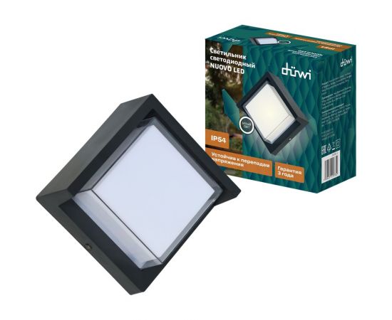 Настенный накладной светильник duwi NUOVO LED 6Вт ABS пластик 4200К IP54 черный 24783 2 