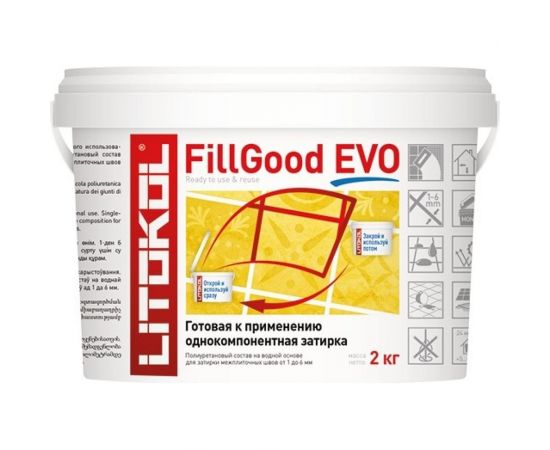 Полиуретановый состав для затирки швов LITOKOL FillGood EVO F.140 NERO GRAFITE 496310002 