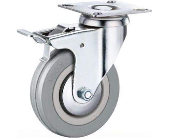 Колесо аппаратное поворотная площадка с тормозом 120 мм SCgb 55 А5 1005304 