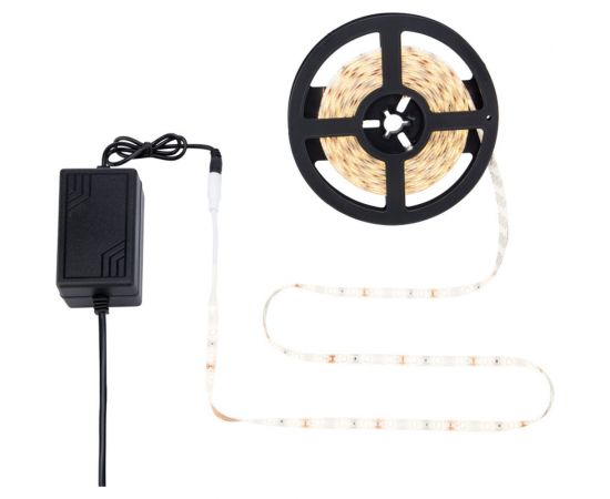 Комплект светодиодной ленты Lamper 5 м IP65 с блоком питания, теплое белое свечение 142-909 