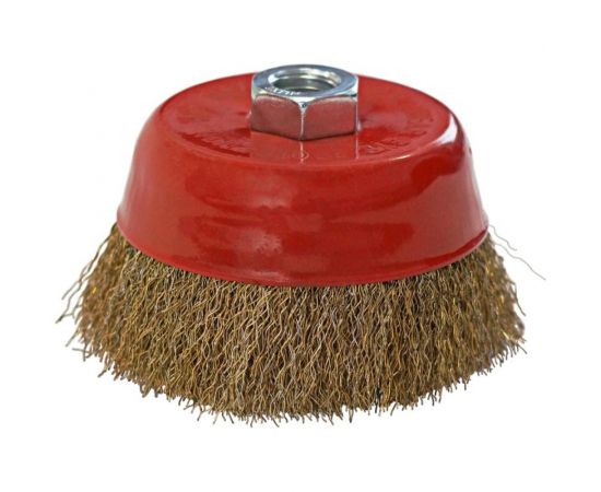 Щетка-крацовка чашка (75 мм; М14; латунированная проволока 0.3 мм) Pobedit 2127075 