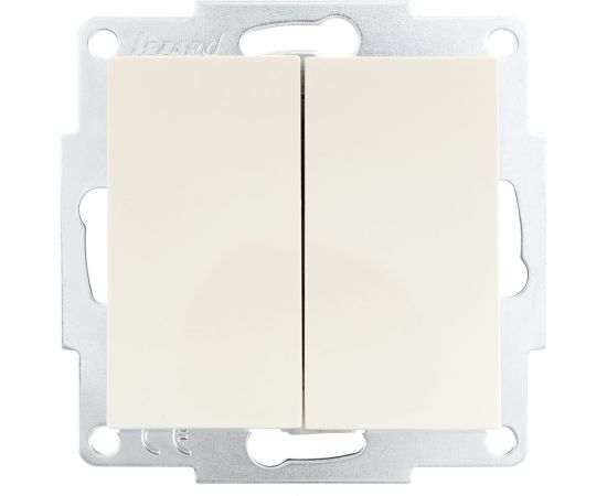 Двойной выключатель Lezard VESNA крем 742-0388-101 