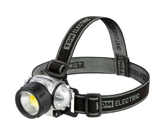 Светодиодный фонарь TDM ""Налобный"" 5 Вт COB, 300 лм, батарейки 3хAAA SQ0350-0073 – изображение 2