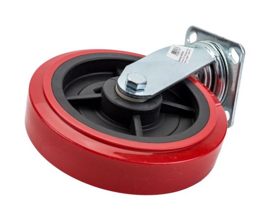 Колесо большегрузное поворотное (200 мм; полиуретан; нейлон; PVC SCpn80) MFK-TORG 62023200 – изображение 3