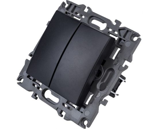 Двойной выключатель ЭРА 14-1104-05 10АХ-250В, IP20, Elegance, антрацит Б0034234 – изображение 4