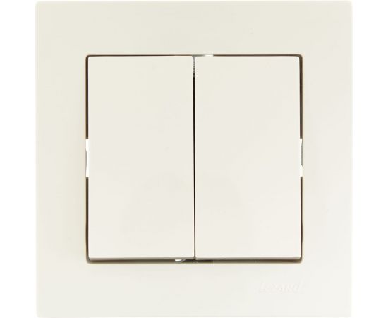 Двойной выключатель Lezard VESNA крем 742-0388-101 – изображение 4