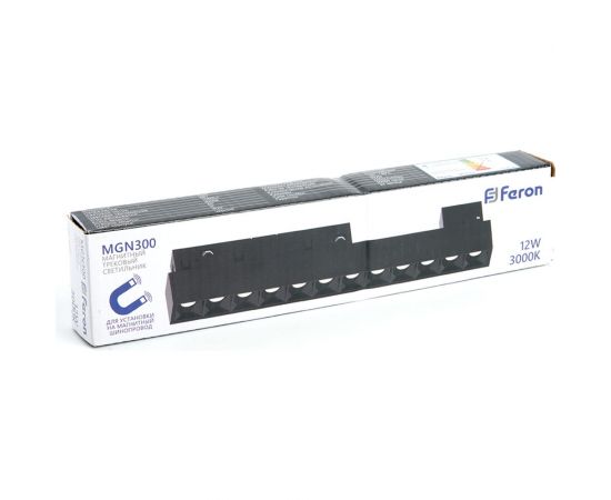 Светодиодный магнитный светильник FERON MGN300 трековый низковольтный 12W, 1080 Lm, 3000К, 30 градусов, черный 41934 – изображение 8