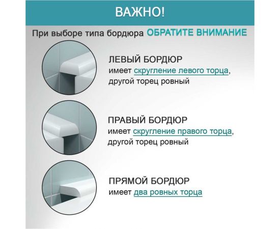Акриловый плинтус бордюр для ванной BNV ПШ36 75 сантиметров, правая сторона 4603320007825 – изображение 9