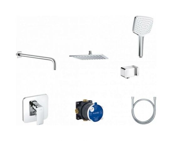 Душевая система со встроенным смесителем KLUDI Pure and Style 7в1, хром KL406300575 