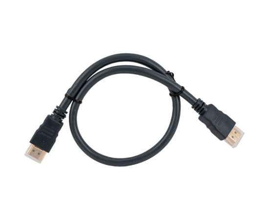 Кабель HDMI Wize CP-HM-HM-0.5M 0.5 м, v.2.0, K-Lock, soft cable, 19M/19M, 4K/60 Hz 4:4:4, Ethernet, позолоченные разъемы, экран, темно-серый, 6 121638 