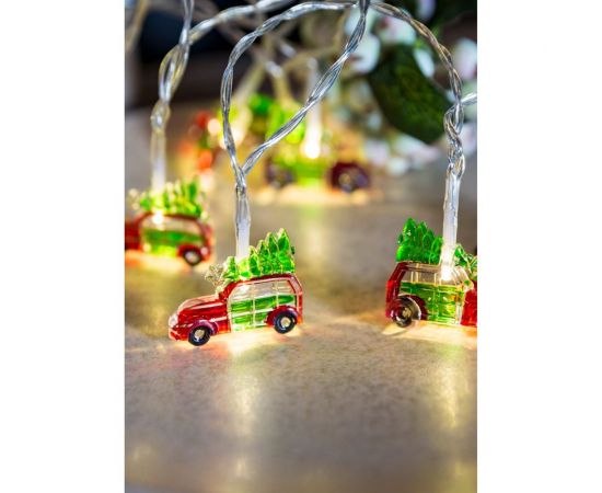 Гирлянда КОСМОС-Машинки 4x1х3см цветн. 10LED, KOC_GIR-B116 