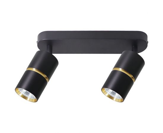 Настенно-потолочный светильник FERON ml1862 zen под лампу gu10, черный, золото, 48643 