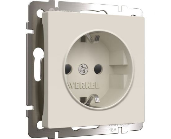 Розетка WERKEL W1171162 с заземлением и шторками айвори матовый a059275 