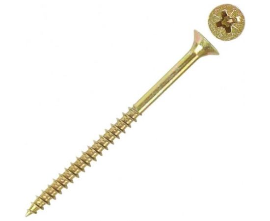 Шуруп VIPкрепеж жёлтый цинк, 6,0x100, 2 шт. 11414 VIPL 