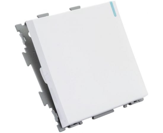 Одноклавишный проходной переключатель CGSS, белый ""Практика"" PL-W101-PWCG 