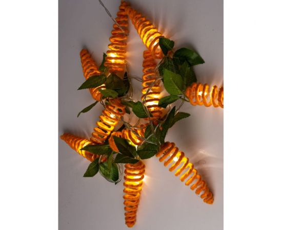 Гирлянда КОСМОС-Морковки спираль 12x4см 1,8м световая часть + 0,3м, KOC_GIR-B101 