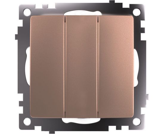 Выключатель 2-клавишный STEKKER механизм, gls10-7108-02, 250v, 10а, серия катрин, шампань, 49174 