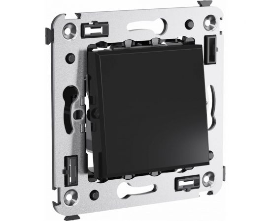 Одноклавишный переключатель DKC, Avanti, черный квадрат, в стену 4402113 