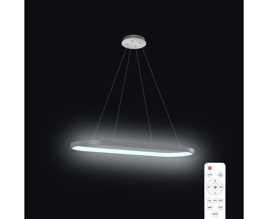 Потолочная светодиодная диммируемая люстра RITTER RIVO с ДУ 3 режима 62Вт 15м2 белый 52092 8 