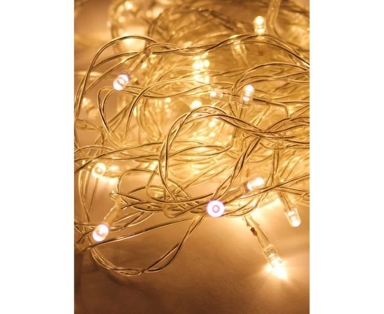 Гирлянда КОСМОС светодиодная 100 светодиодов, белый, 10,8 м, 8 режимов мигания, KOC_GIR100LED_W 