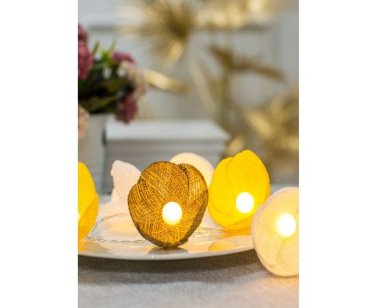 Гирлянда КОСМОС-Цветы 10LED, желт. Гамма, KOC_GIR-B110 