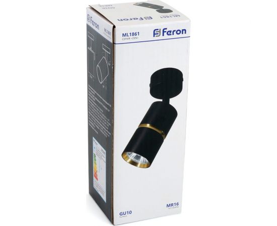 Настенно-потолочный светильник FERON ml1861 zen под лампу gu10, черный, золото 48641 – изображение 15